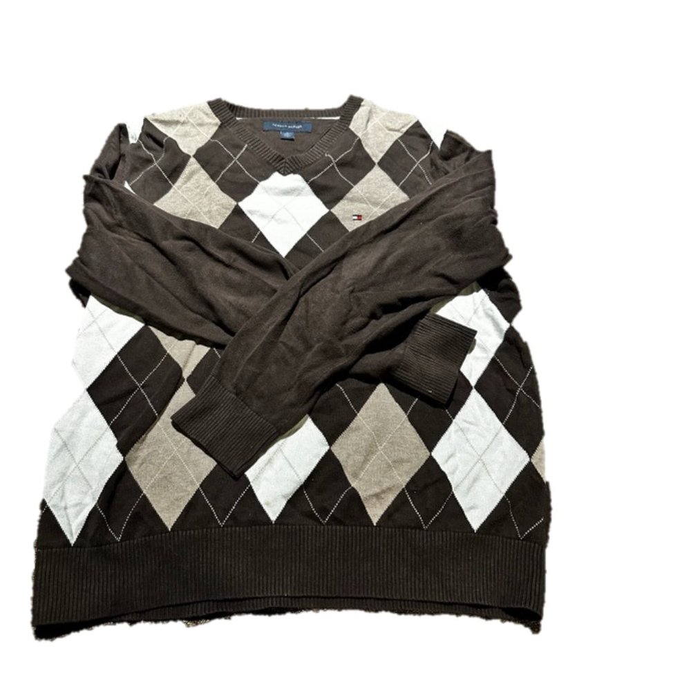 Tommy Hilfiger Argyle  Sweater SIZE MEDIUM